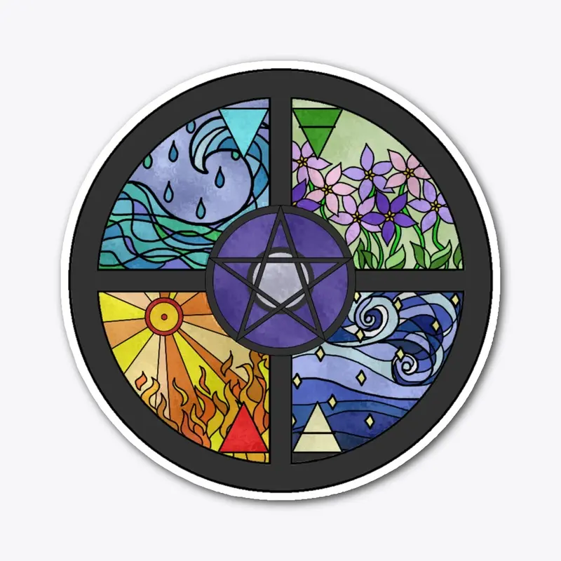 Stained Glass Pentacle