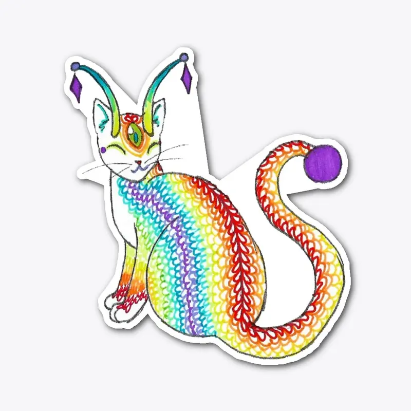 Rainbow Alien Cat